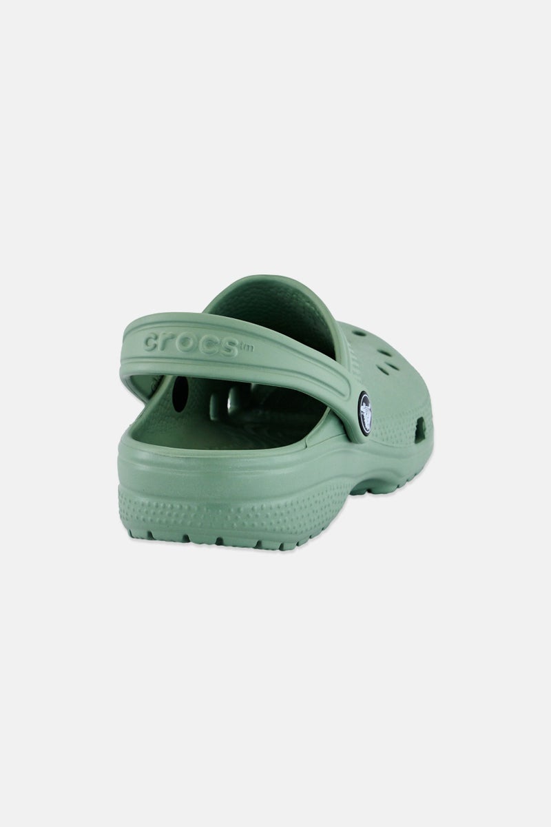 crocs Kids Boy Sling Back Classic Clogs, Sage Green - Image 2